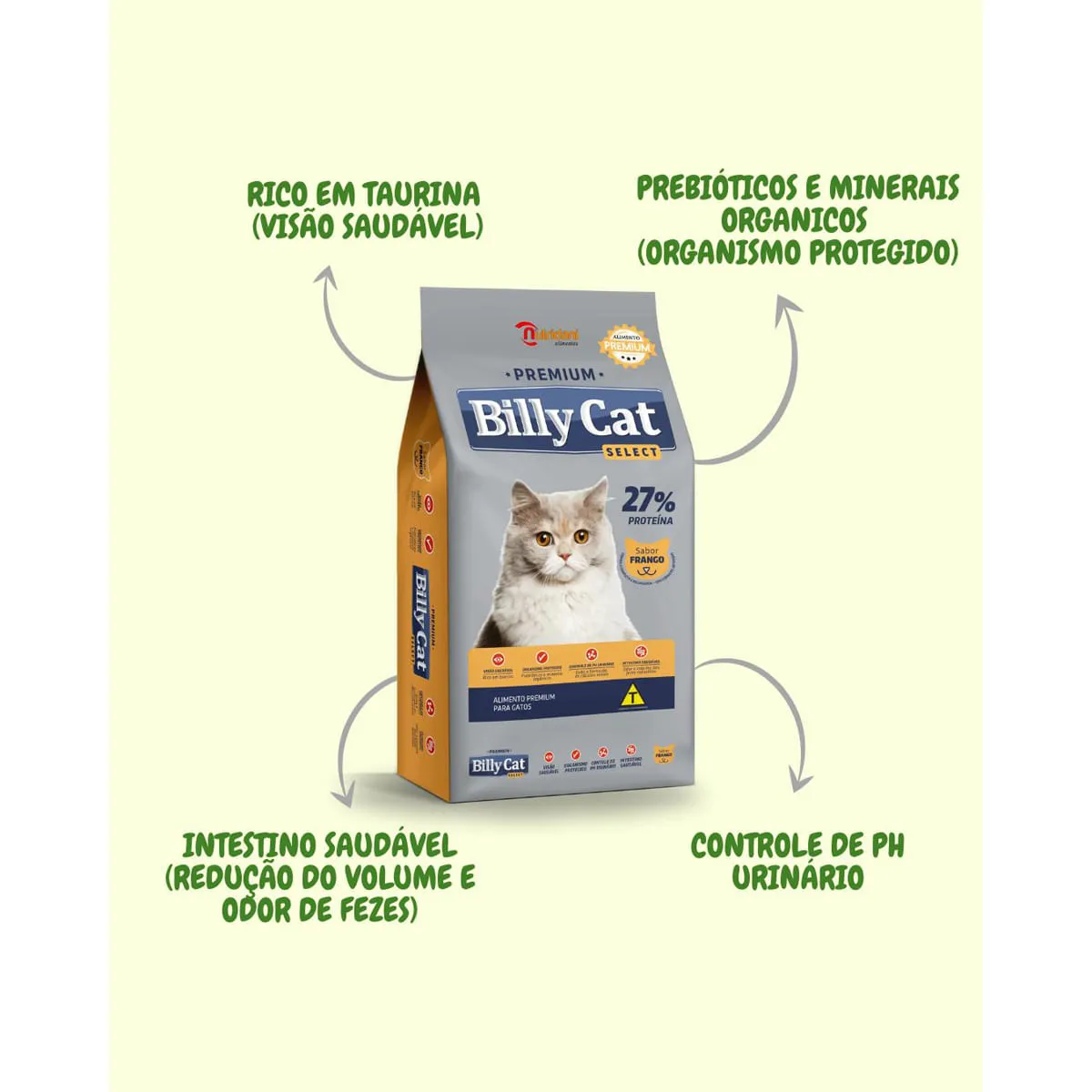 Foto do produto BILLY CAT FRANGO 10KG disponível na Agropecuária Nossos Bichos em Volta Redonda, RJ