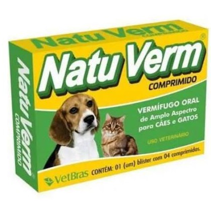 Foto do produto NATUVERM 4COMPRIMIDOS disponível na Agropecuária Nossos Bichos em Volta Redonda, RJ