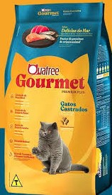 Foto do produto QUATREE GOURMET GATOS CASTRADOS DELICIAS DO MAR 10KG disponível na Agropecuária Nossos Bichos em Volta Redonda, RJ