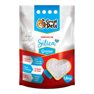 Foto do produto AREIA CRISTAIS DE SILICA 1,6KG GROSSA disponível na Agropecuária Nossos Bichos em Volta Redonda, RJ