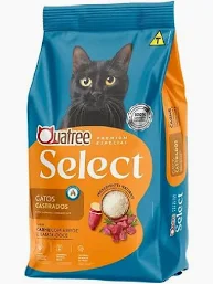 Foto do produto QUATREE SELECT GATOS CASTRADOS CARNE 1KG disponível na Agropecuária Nossos Bichos em Volta Redonda, RJ