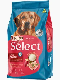 Foto do produto QUATREE SELECT ADULTOS RAÇAS MEDIAS/GRANDES FRANGO 15KG disponível na Agropecuária Nossos Bichos em Volta Redonda, RJ